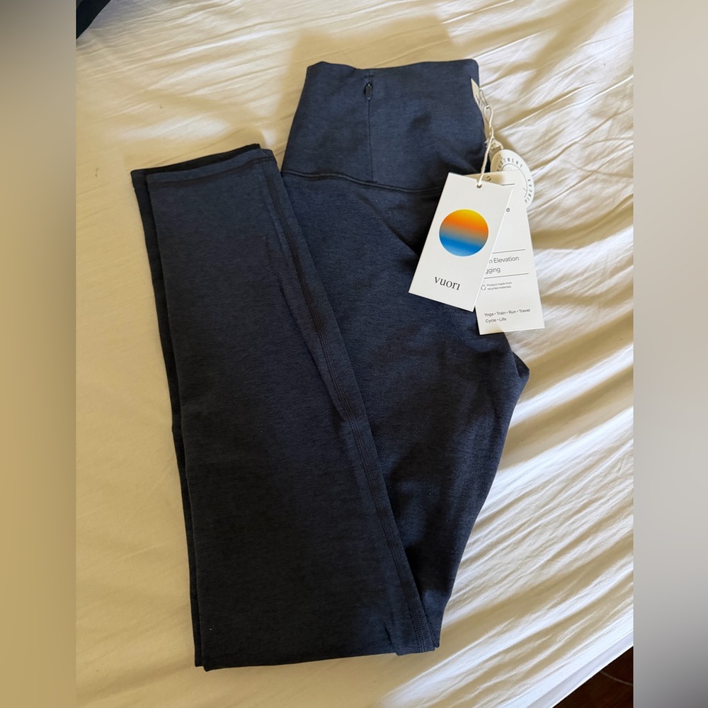 New Vuori Clean Elevation Leggings Midnight Heather Blue Women's Small S $98